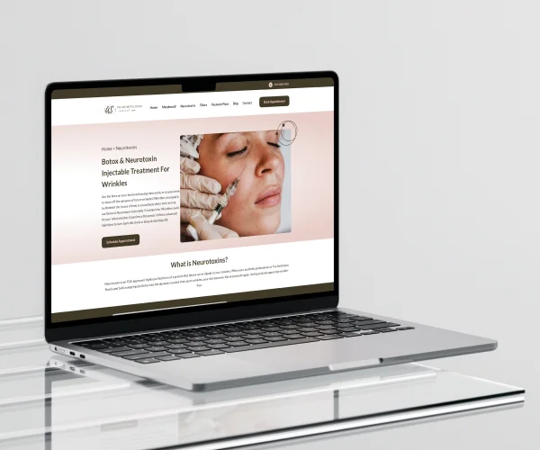 Your Studio Wellness medical spa website screens