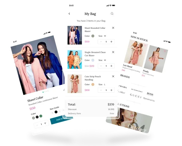 Texfab textile manufacturing web application screens
