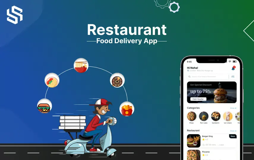 Restaurant and food delivery app interface